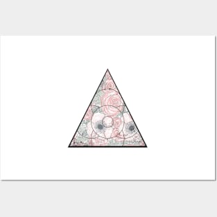 Floral Pyramid Design Posters and Art